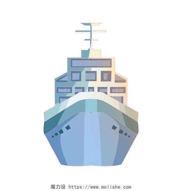 手绘卡通海洋帆船元素轮船PNG素材